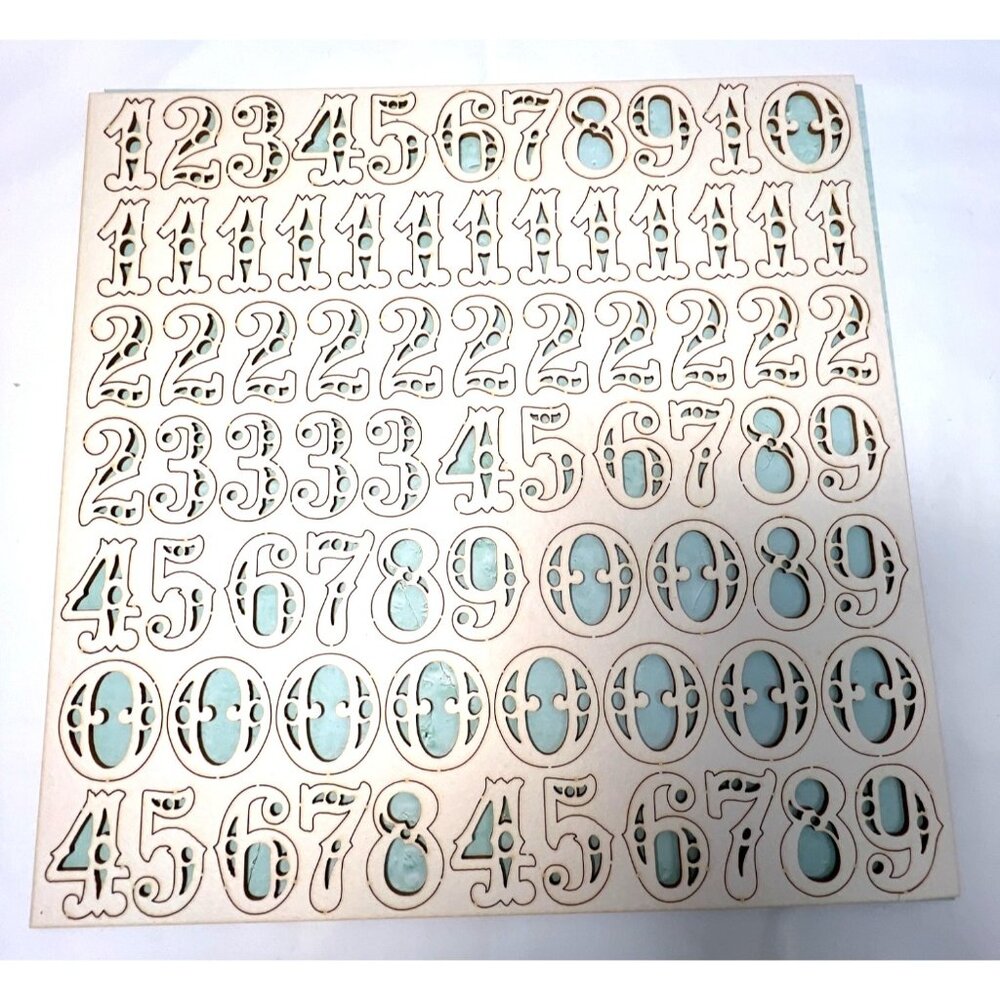 Mintay Chippies Chipboard Decor Elements Numbers Set  MT-CHIP2-D21